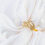 Load image into Gallery viewer, Vintage-Inspired Oval Emerald Ring in 14K White Gold